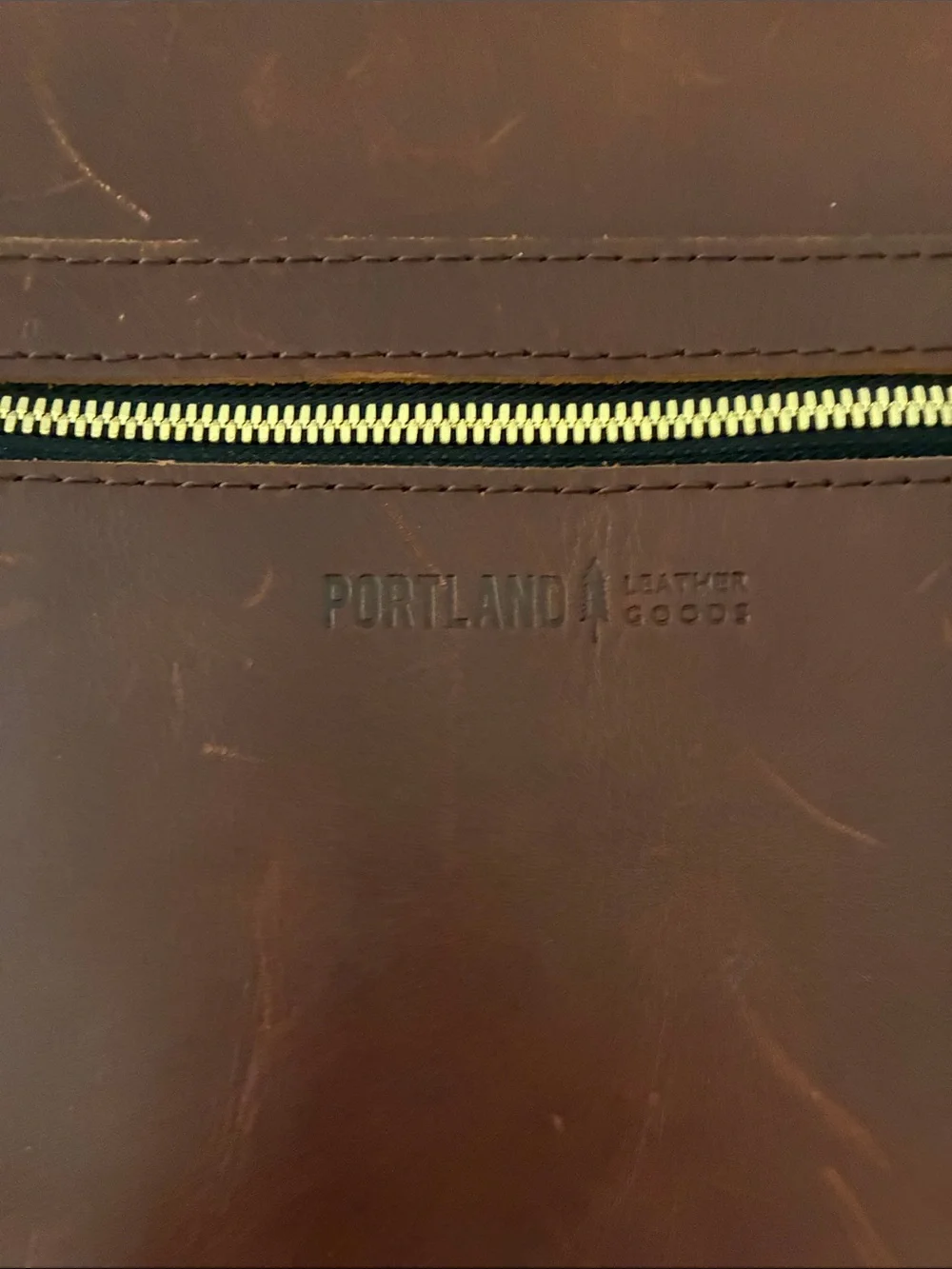 NWOT!!Portland Leather Chestnut Brown Backpack with Gold Hardware